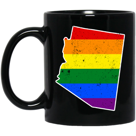 Arizona Rainbow Flag LGBT Community Pride LGBT Shirts  BM11OZ 11 oz. Black Mug