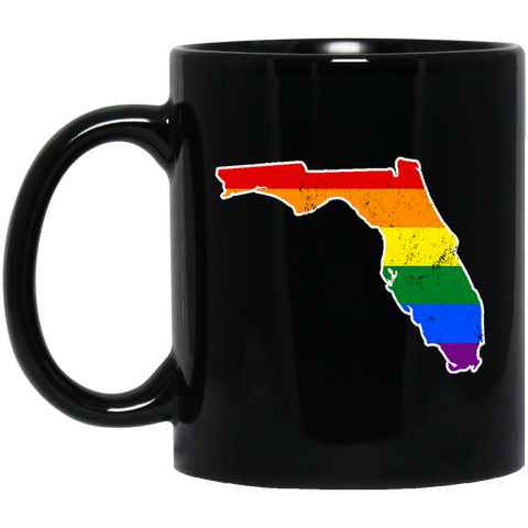 Florida Rainbow Flag LGBT Community Pride LGBT Shirts  BM11OZ 11 oz. Black Mug