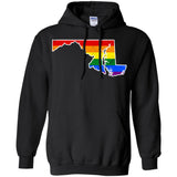 Maryland Rainbow Flag LGBT Community Pride LGBT Shirts  G185 Gildan Pullover Hoodie 8 oz.