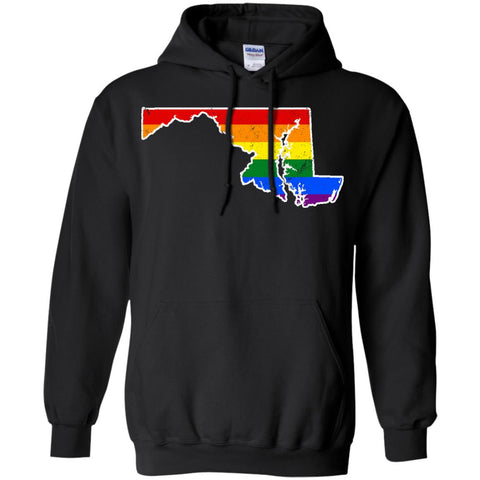 Maryland Rainbow Flag LGBT Community Pride LGBT Shirts  G185 Gildan Pullover Hoodie 8 oz.
