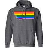 Montana Rainbow Flag LGBT Community Pride LGBT Shirts  G185 Gildan Pullover Hoodie 8 oz.