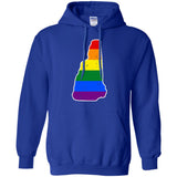 New Hampshire Rainbow Flag LGBT Community Pride LGBT Shirt  G185 Gildan Pullover Hoodie 8 oz.