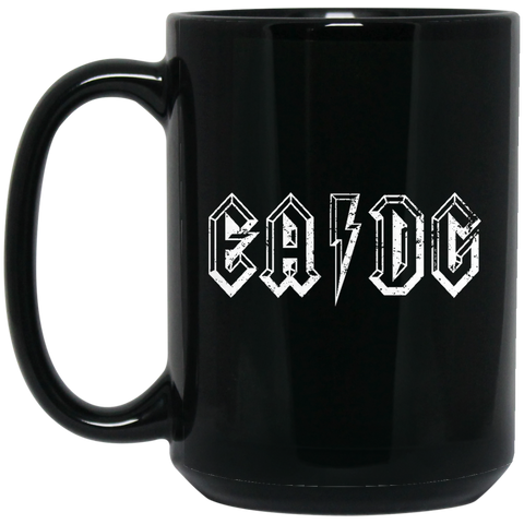 Bass Player T shirt E A D G Strings of the Bass  BM15OZ 15 oz. Black Mug