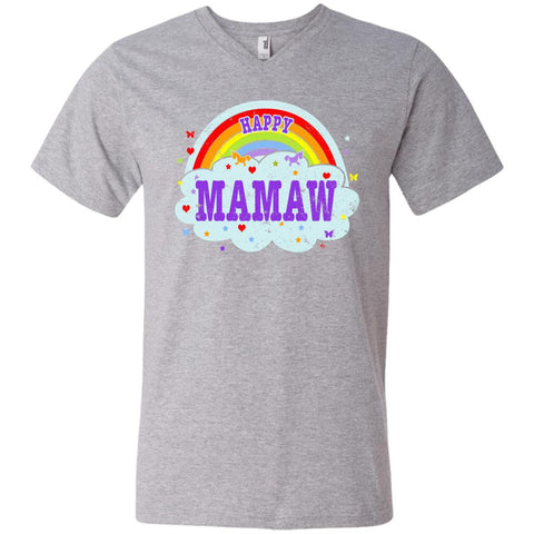 Happiest-Being-The Best Mamaw-T-Shirt  Men's Printed V-Neck T