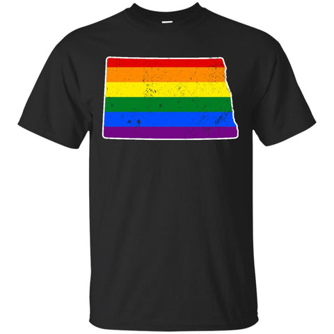 North Dakota Rainbow Flag LGBT Community Pride LGBT Shirts