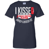 Kissed A Bass Guitar Player Liked It Bass Player WIfe  G200L Gildan Ladies' 100% Cotton T-Shirt