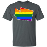 Washington Rainbow Flag LGBT Community Pride LGBT Shirts