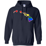 Hawaii Rainbow Flag LGBT Community Pride LGBT Shirts  G185 Gildan Pullover Hoodie 8 oz.