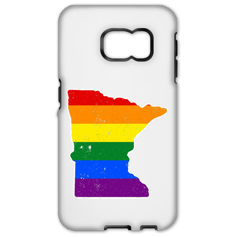Minnesota Rainbow Flag LGBT Community Pride LGBT Shirts  Samsung Galaxy S6 Edge Tough