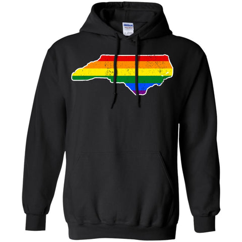 North Carolina Rainbow Flag LGBT Community Pride LGBT Shirt  G185 Gildan Pullover Hoodie 8 oz.