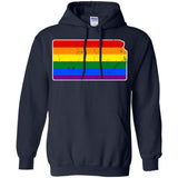 Kansas Rainbow Flag LGBT Community Pride LGBT Shirts  G185 Gildan Pullover Hoodie 8 oz.