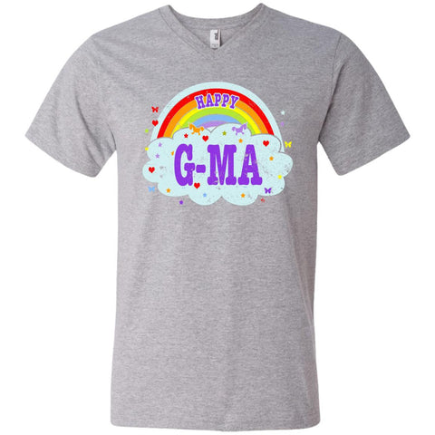 Happiest-Being-The Best G-Ma-T-Shirt  Men's Printed V-Neck T