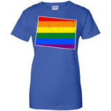 Colorado Rainbow Flag LGBT Community Pride LGBT Shirts  G200L Gildan Ladies' 100% Cotton T-Shirt