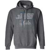 Iowa Police Shirt Law Enforcement Support The Unappreciated  G185 Gildan Pullover Hoodie 8 oz.