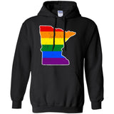 Minnesota Rainbow Flag LGBT Community Pride LGBT Shirts  G185 Gildan Pullover Hoodie 8 oz.