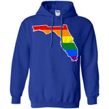 Florida Rainbow Flag LGBT Community Pride LGBT Shirts  G185 Gildan Pullover Hoodie 8 oz.