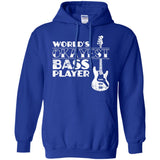 Worlds Okayest Bass Player T Shirt Bass Player Gift  G185 Gildan Pullover Hoodie 8 oz.