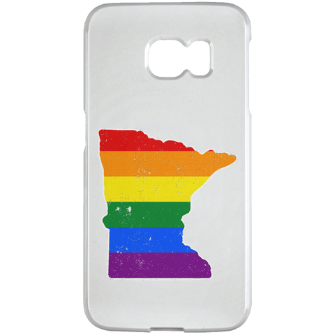 Minnesota Rainbow Flag LGBT Community Pride LGBT Shirts  Samsung Galaxy S6 Edge Case