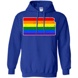 Kansas Rainbow Flag LGBT Community Pride LGBT Shirts  G185 Gildan Pullover Hoodie 8 oz.
