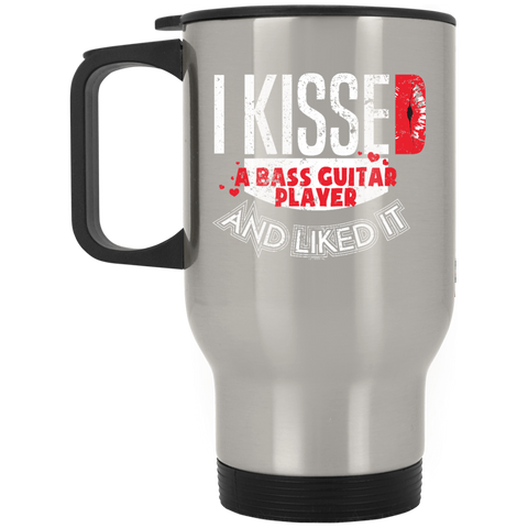Kissed A Bass Guitar Player Liked It Bass Player WIfe  XP8400S Silver Stainless Travel Mug