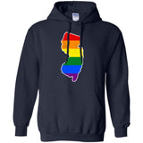 New Jersey Rainbow Flag LGBT Community Pride LGBT Shirts  G185 Gildan Pullover Hoodie 8 oz.