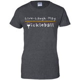 Live Laugh Play Pickleball Shirt Pickleball Gift  G200L Gildan Ladies' 100% Cotton T-Shirt