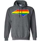 North Carolina Rainbow Flag LGBT Community Pride LGBT Shirt  G185 Gildan Pullover Hoodie 8 oz.