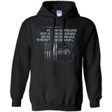 Iowa Police Shirt Law Enforcement Support The Unappreciated  G185 Gildan Pullover Hoodie 8 oz.