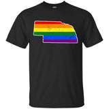 Nebraska Rainbow Flag LGBT Community Pride LGBT Shirts