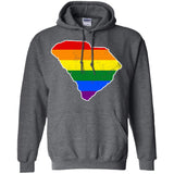 South Carolina Rainbow Flag LGBT Community Pride LGBT Shirts  G185 Gildan Pullover Hoodie 8 oz.
