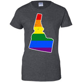 Idaho Rainbow Flag LGBT Community Pride LGBT Shirts  G200L Gildan Ladies' 100% Cotton T-Shirt