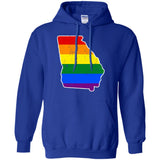 Georgia Rainbow Flag LGBT Community Pride LGBT Shirts  G185 Gildan Pullover Hoodie 8 oz.