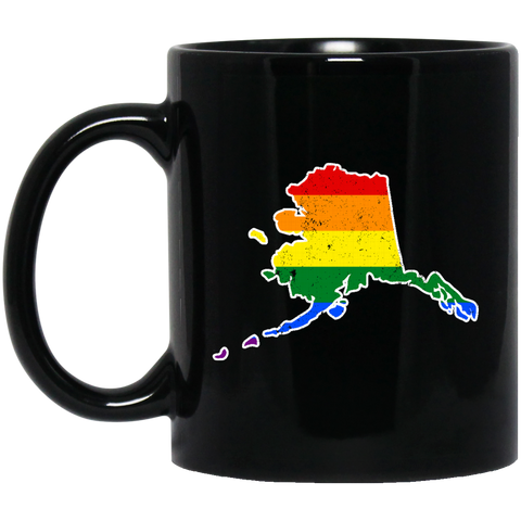 Alaska Rainbow Flag LGBT Community Pride LGBT Shirts  BM11OZ 11 oz. Black Mug