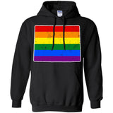 Wyoming Rainbow Flag LGBT Community Pride LGBT Shirts  G185 Gildan Pullover Hoodie 8 oz.