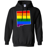 New Mexico Rainbow Flag LGBT Community Pride LGBT Shirts  G185 Gildan Pullover Hoodie 8 oz.
