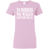 No Borders No Walls Sanctuary For All Sanctuary Cities Human Rights Shirt