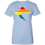 Croatia Rainbow Flag LGBT Community Pride LGBT Shirts