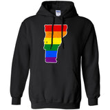 Vermont Rainbow Flag LGBT Community Pride LGBT Shirts  G185 Gildan Pullover Hoodie 8 oz.