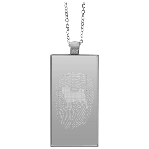 Pug T Shirt DNA Pug Dog Shirt  UN4682 Rectangle Necklace