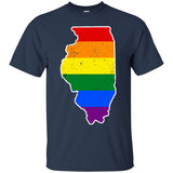 Illinois Rainbow Flag LGBT Community Pride LGBT Shirts