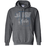 Delaware Police Support Law Enforcement The Unappreciated  G185 Gildan Pullover Hoodie 8 oz.