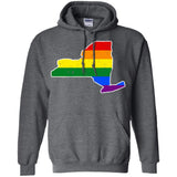 New York Rainbow Flag LGBT Community Pride LGBT Shirts  G185 Gildan Pullover Hoodie 8 oz.