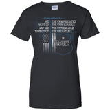Delaware Police Support Law Enforcement The Unappreciated  G200L Gildan Ladies' 100% Cotton T-Shirt
