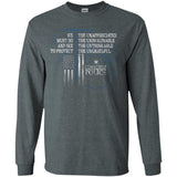 Connecticut Police Shirt Police Retirement Gifts Police Prayer  G240 Gildan LS Ultra Cotton T-Shirt