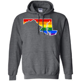 Maryland Rainbow Flag LGBT Community Pride LGBT Shirts  G185 Gildan Pullover Hoodie 8 oz.