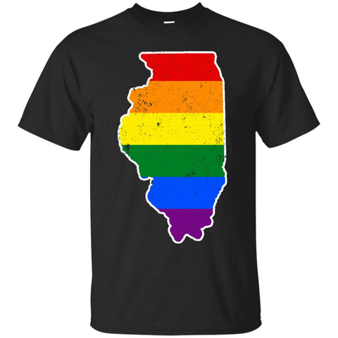 Illinois Rainbow Flag LGBT Community Pride LGBT Shirts