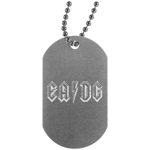 Bass Player T shirt E A D G Strings of the Bass  UN4004 Silver Dog Tag