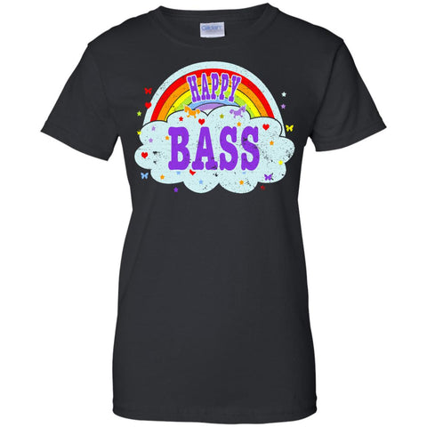 Happy-Playing-Bass-Funny-Bass-Player-Gift Bassist Gift  G200L Gildan Ladies' 100% Cotton T-Shirt