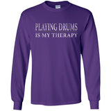 Playing Drums Is My Therapy Funny Drummer Shirt