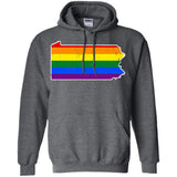Pennsylvania Rainbow Flag LGBT Community Pride LGBT Shirts  G185 Gildan Pullover Hoodie 8 oz.